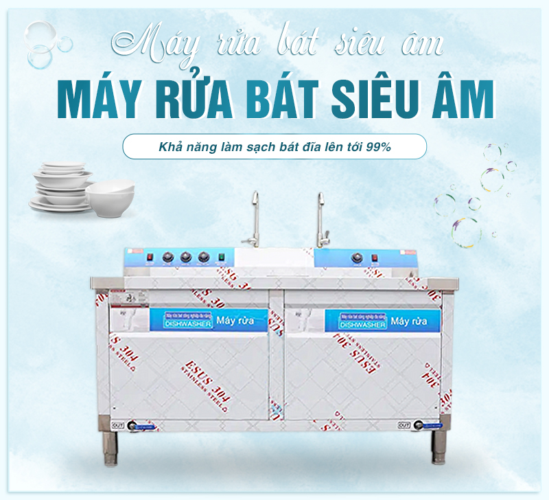 máy rửa bát công nghiệp siêu âm