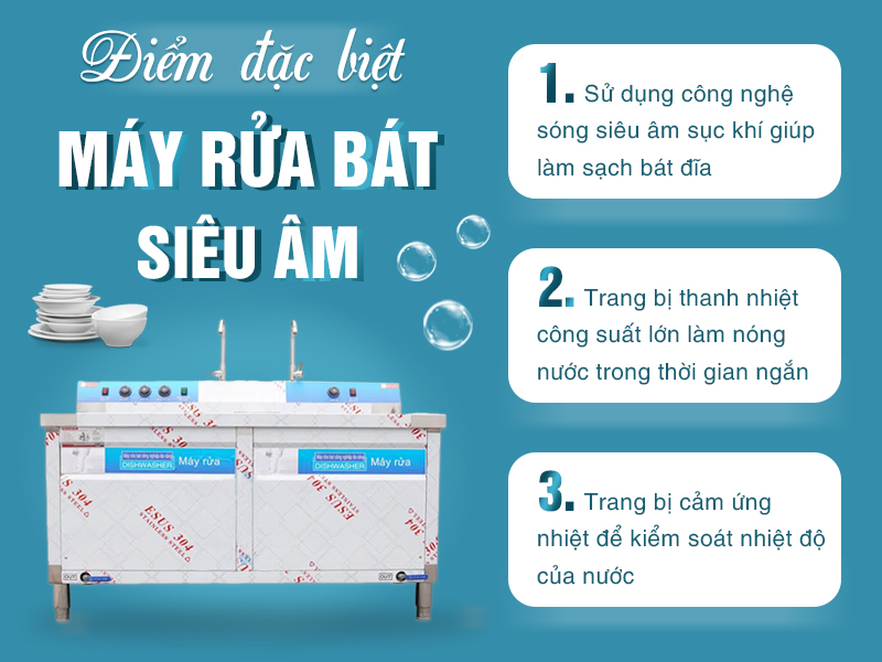 máy rửa bát công nghiệp siêu âm