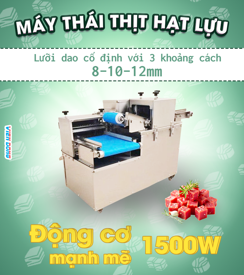 Máy thái thịt hạt lựu 