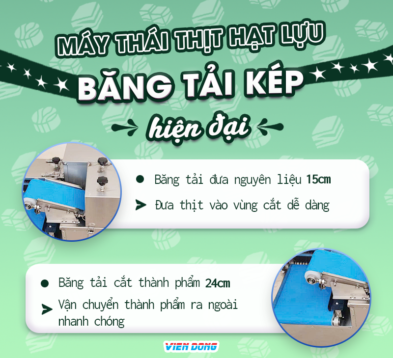 Máy thái thịt hạt lựu 