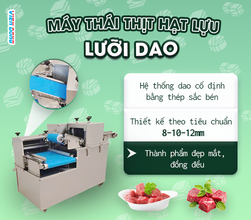 Máy thái thịt hạt lựu 