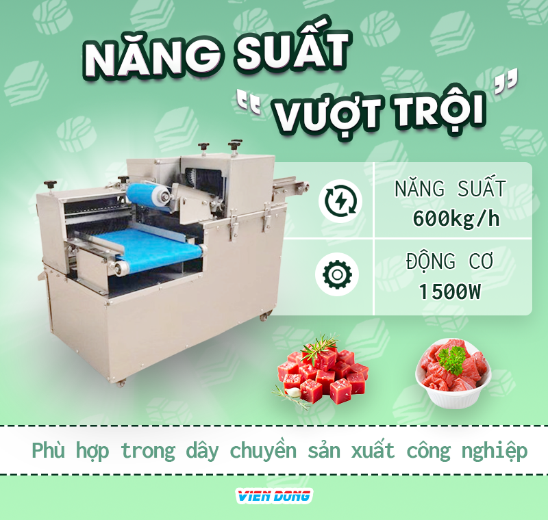 Máy thái thịt hạt lựu 