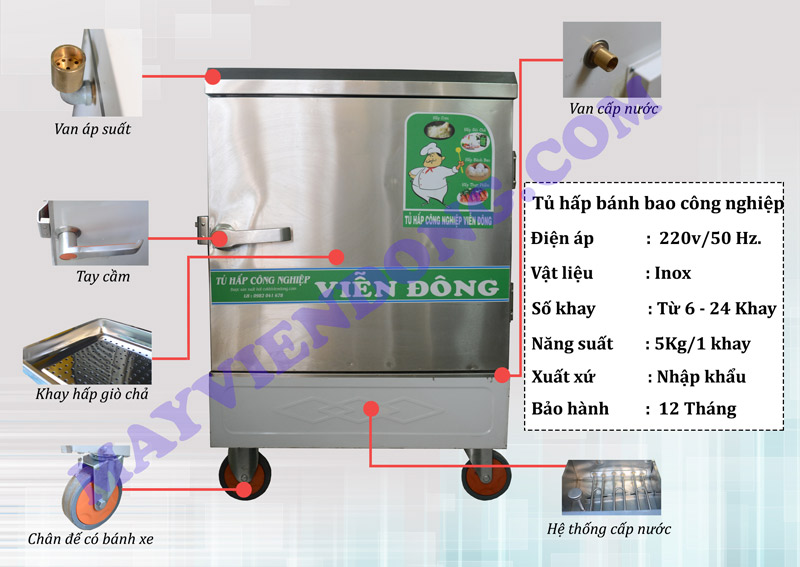 Hướng dẫn sử dụng tủ nấu cơm công nghiệp Trung Quốc