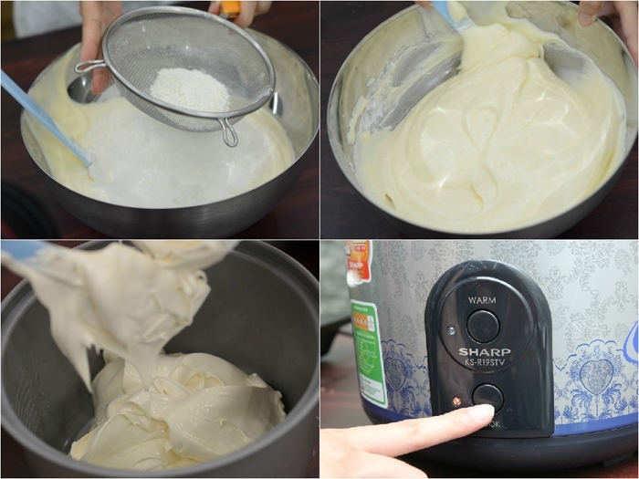 cách làm bánh ngọt bằng nồi cơm điện