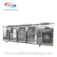 Tủ bàn mát 4 cánh kính quạt gió