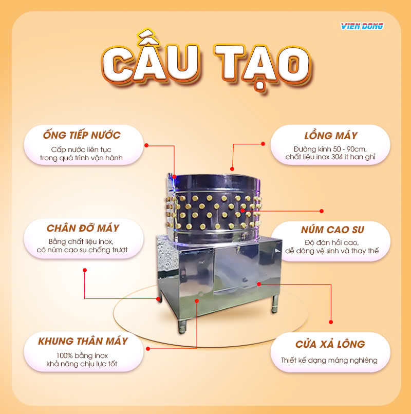 Máy làm lông gà VD80