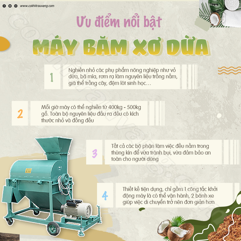 máy xay xơ dừa