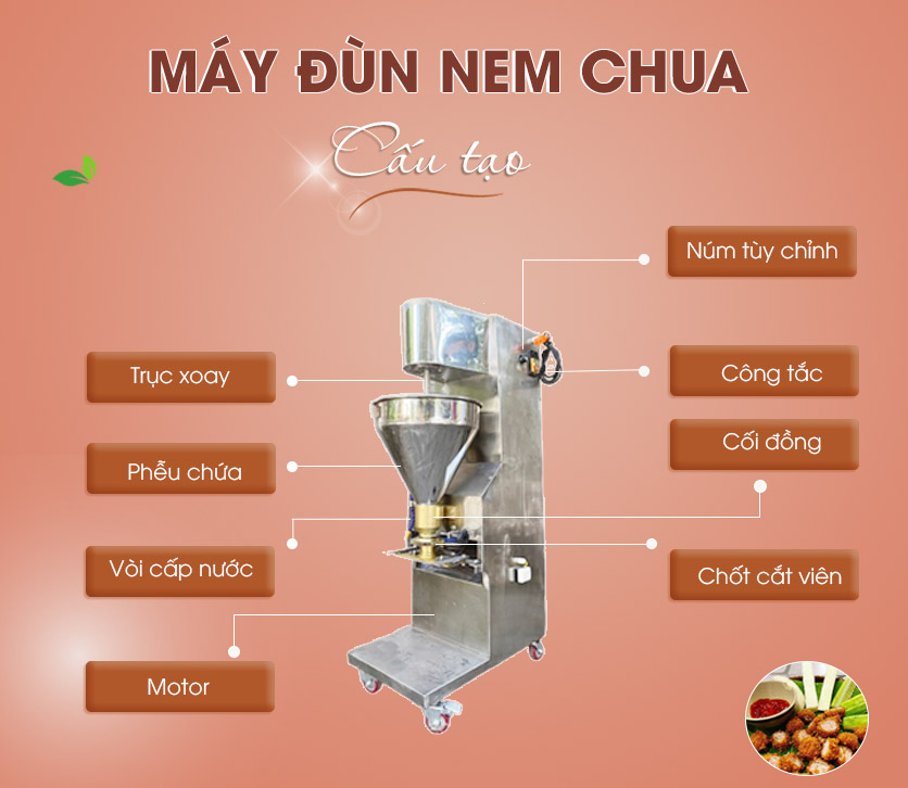 Máy đùn nem chua tự độngMáy đùn nem chua tự động