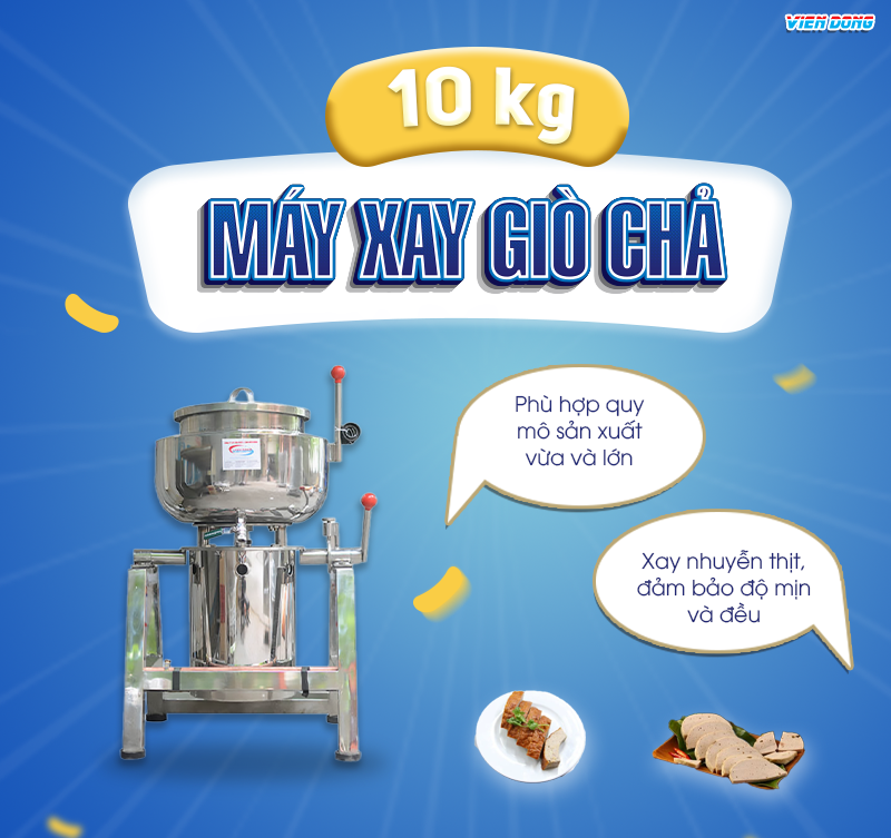Máy xay chả lụa 10kg