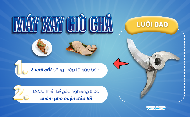 Máy xay chả lụa 10kg