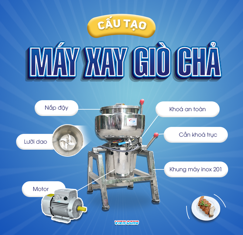 Máy xay chả lụa 10kg