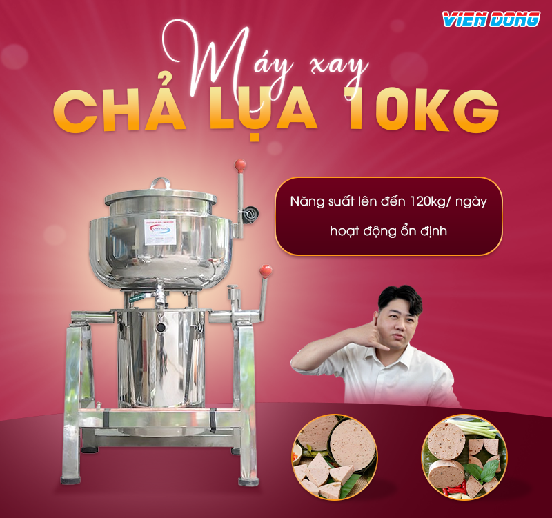 Máy xay chả lụa 10kg Máy xay chả lụa 10kg