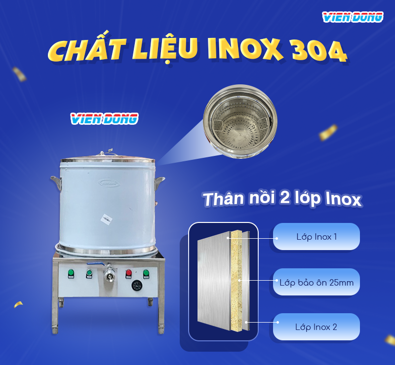 Nồi hầm xương điện 120L