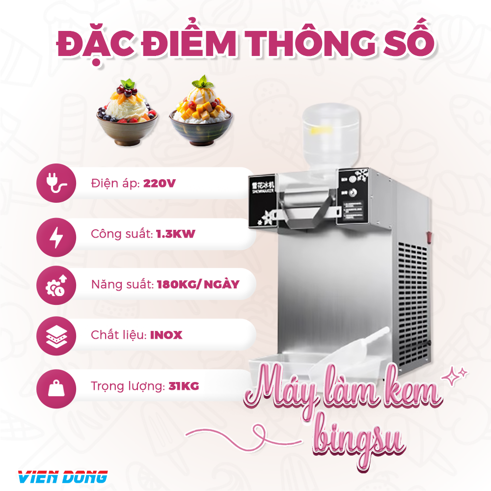 Giá máy làm kem tuyết Bingsu