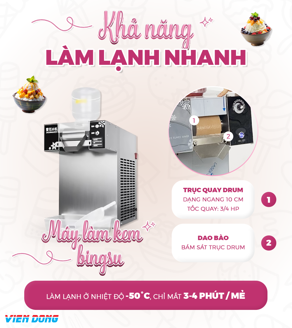Giá máy làm kem tuyết Bingsu