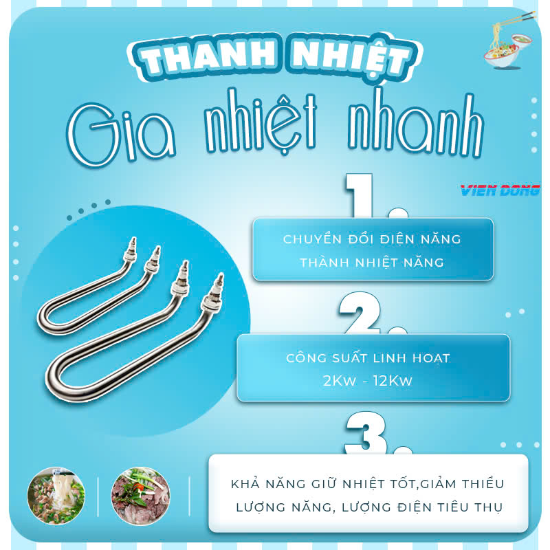 thanh nhiệt nồi nấu phở