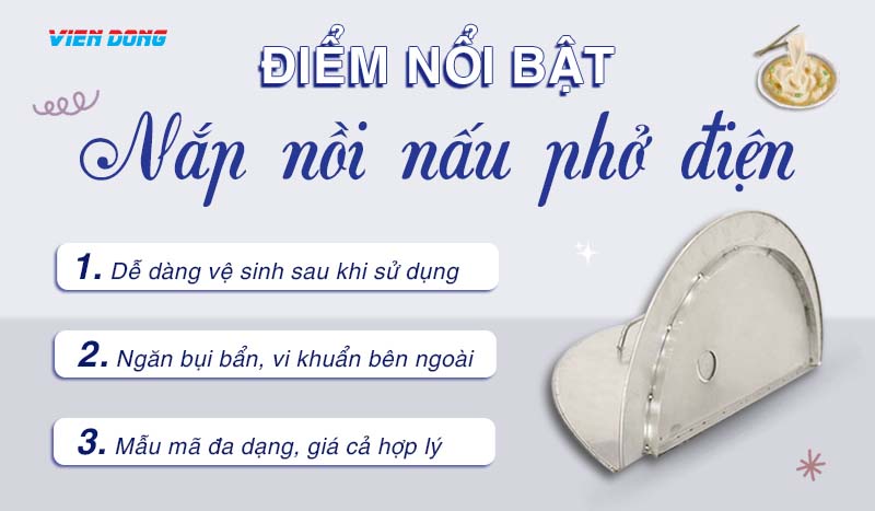 nắp nồi nấu phở điện