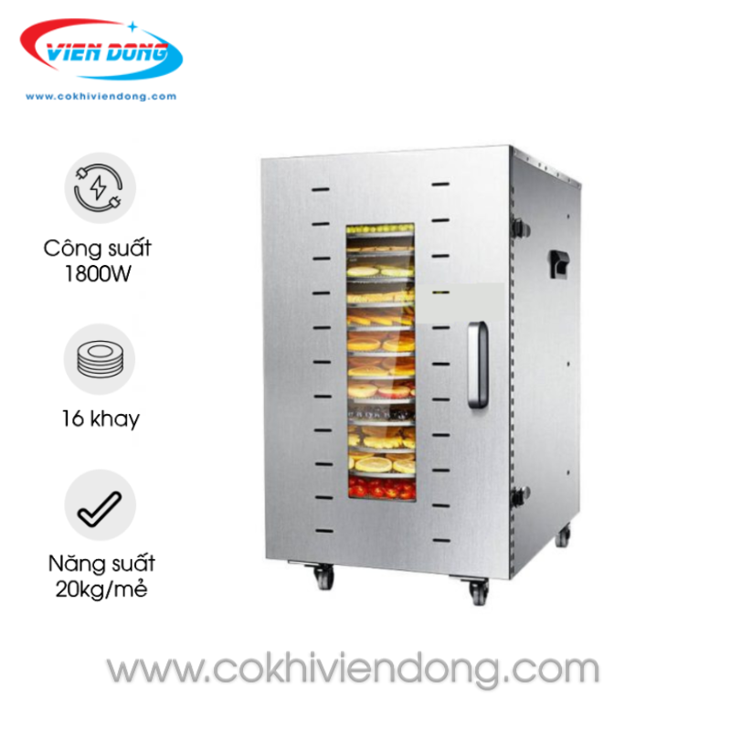 Tủ sấy nông sản xoay 16 khay