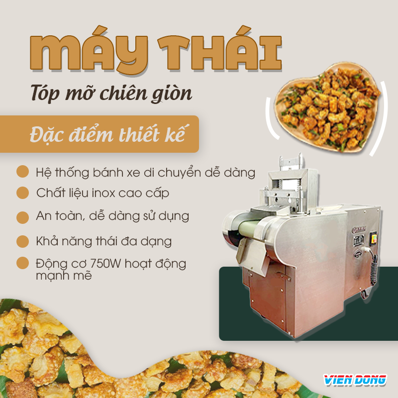 Máy thái tóp mỡ chiên giòn