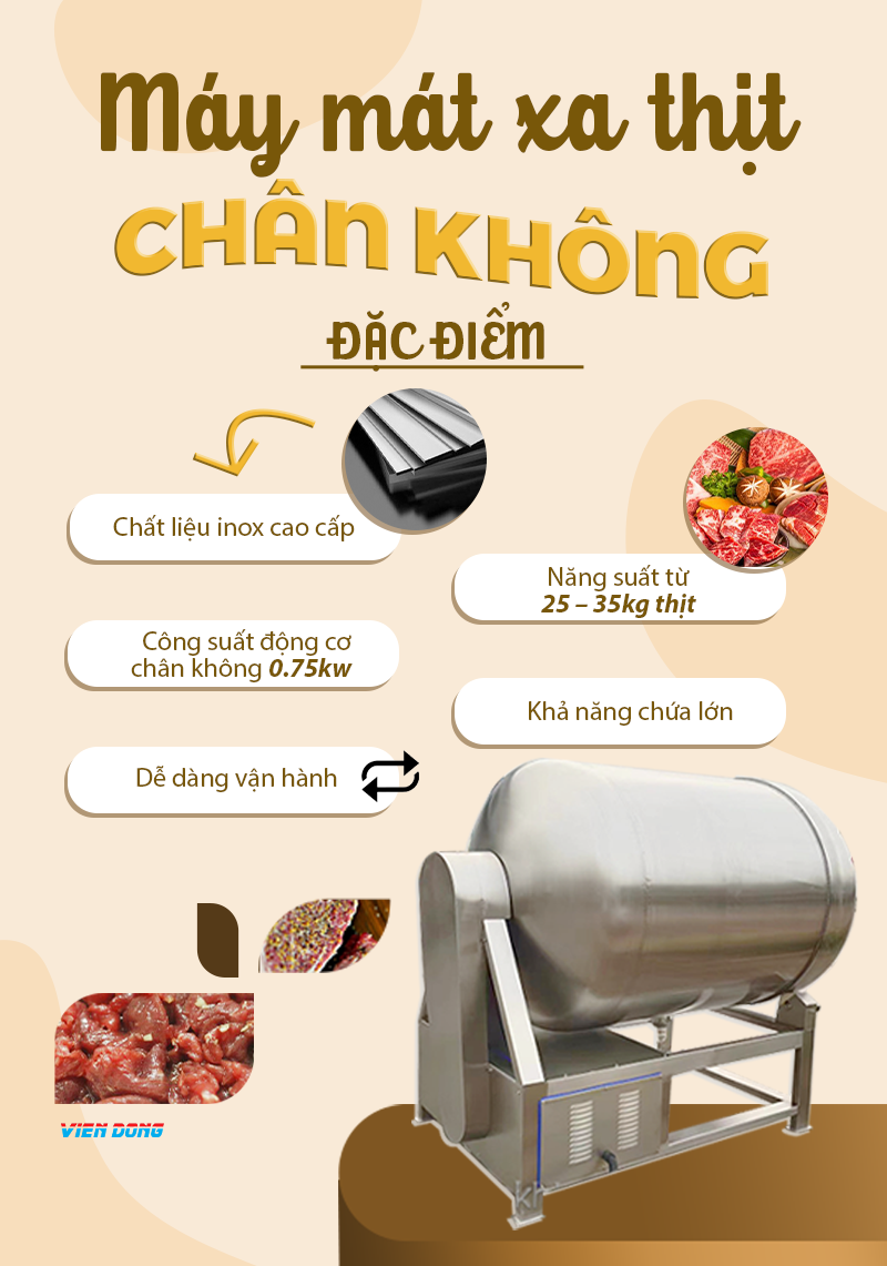 Máy mát xa thịt chân không