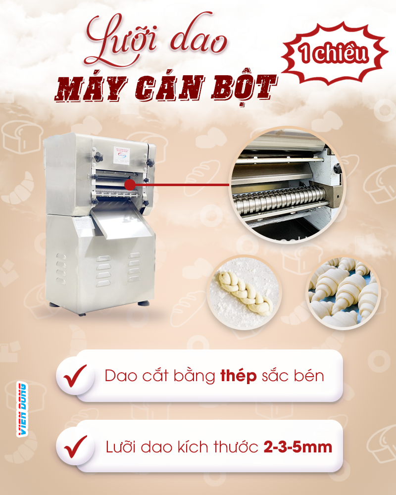Máy cán bột 1 chiều Máy cán bột 1 chiều