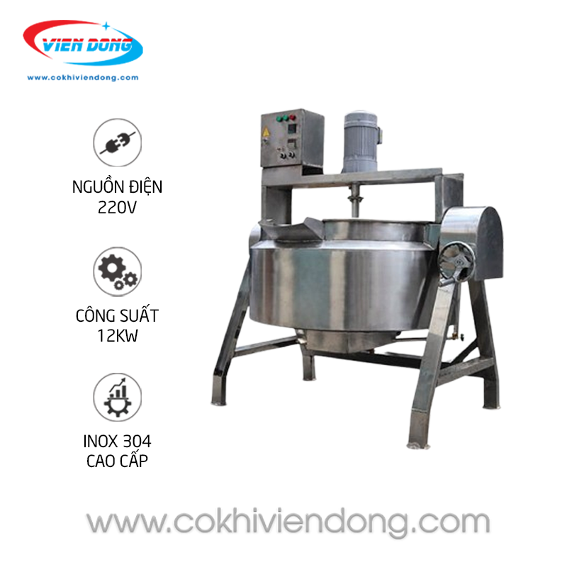 Máy rang muối ớt 100L