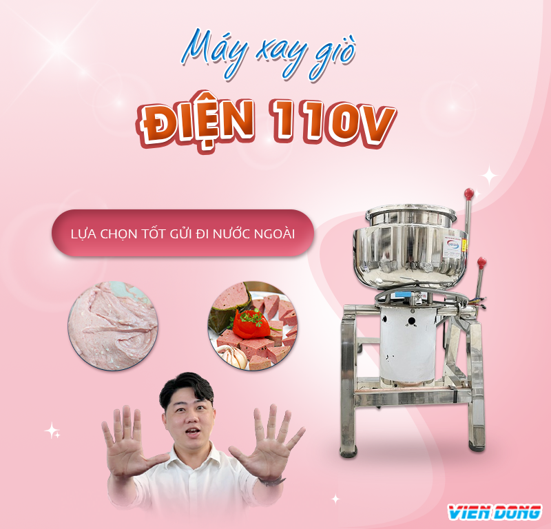 máy xay giò công nghiệp gửi đi nước ngoài