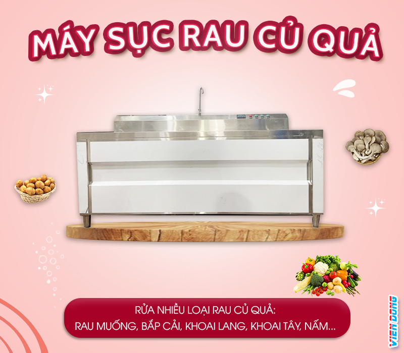 Giá máy sục rửa hoa quả