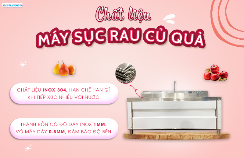Giá máy sục rửa hoa quả
