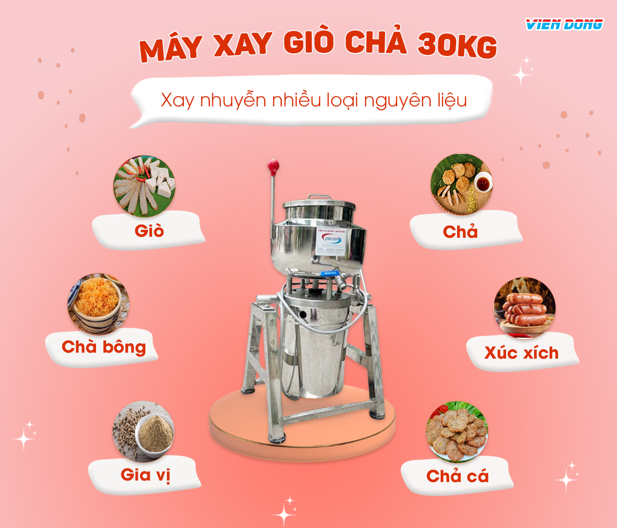 Máy xay giò 30kg 2 lớp