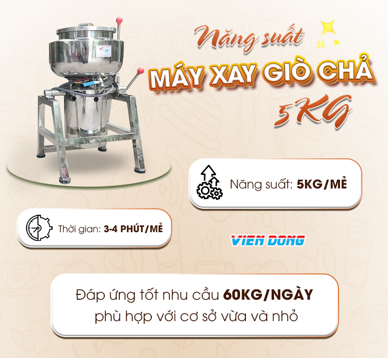 máy xay giò chả 5kg