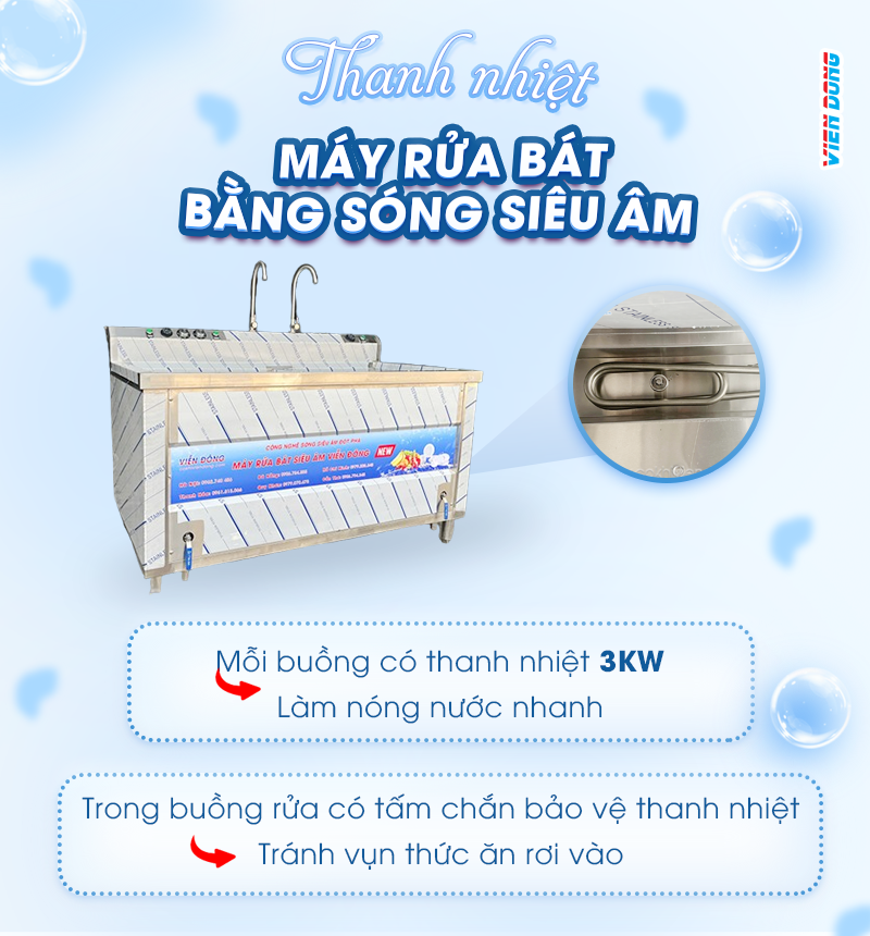 Máy rửa bát bằng sóng siêu âm Máy rửa bát bằng sóng siêu âm