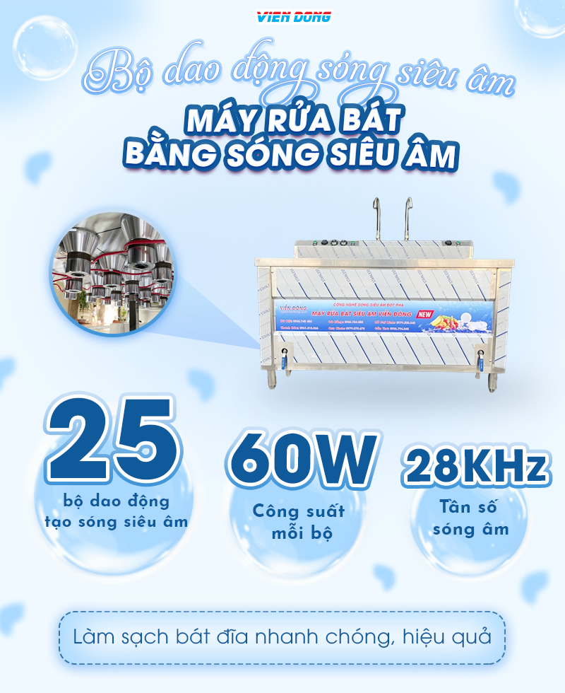 Máy rửa bát bằng sóng siêu âm Máy rửa bát bằng sóng siêu âm