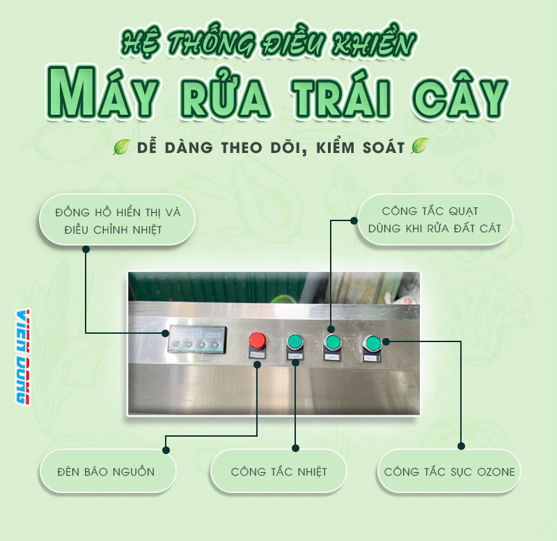 Máy rửa trái cây công nghiệp