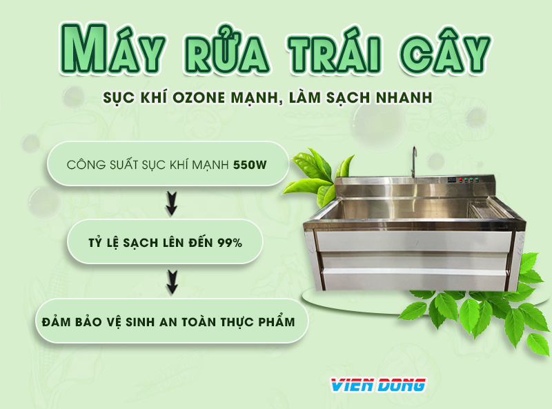 Máy rửa trái cây công nghiệp