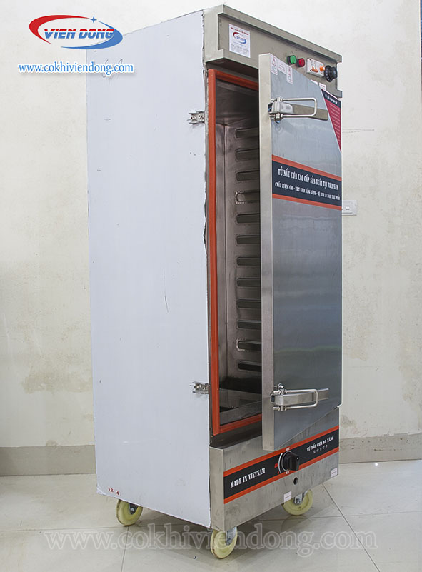 Tủ hấp công nghiệp điện gas 10 khay