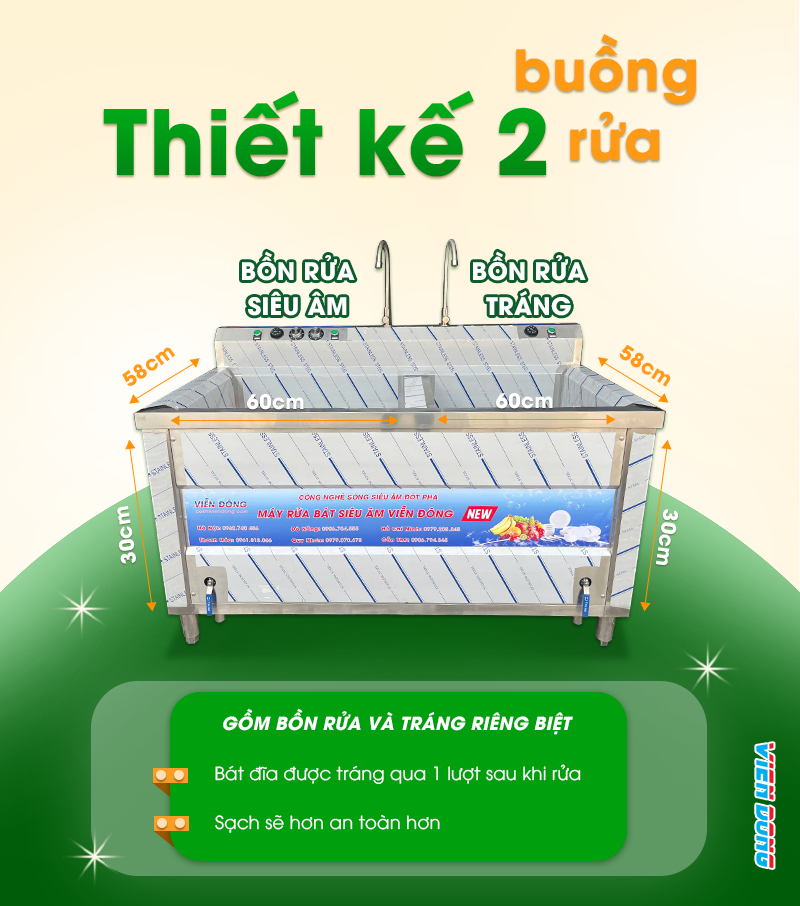 máy rửa bát siêu âm