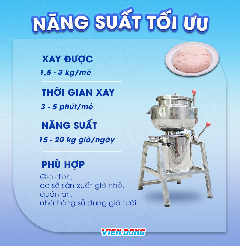 Máy xay giò chả 3kg