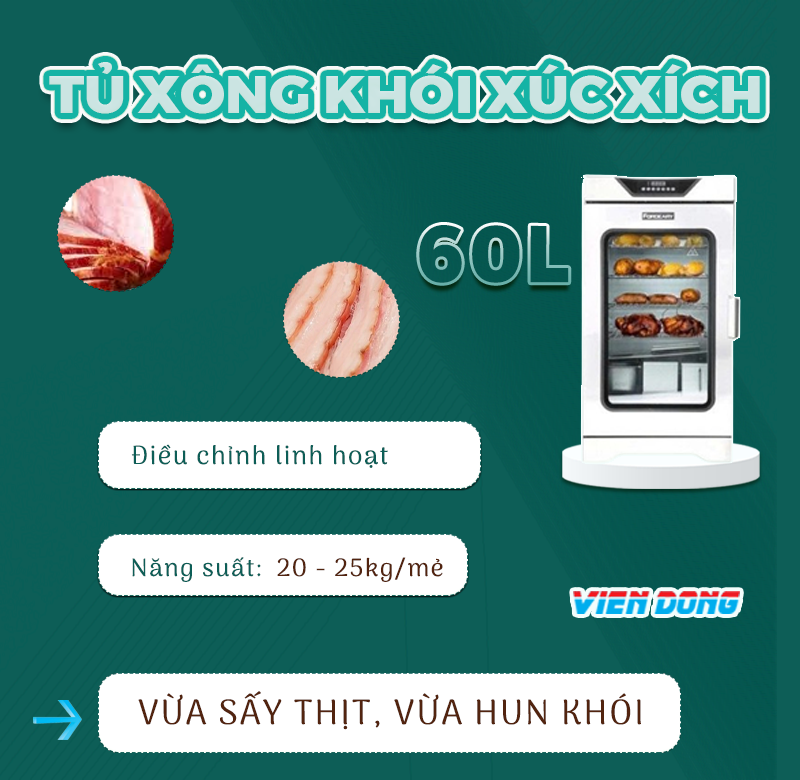 Tủ xông khói xúc xích