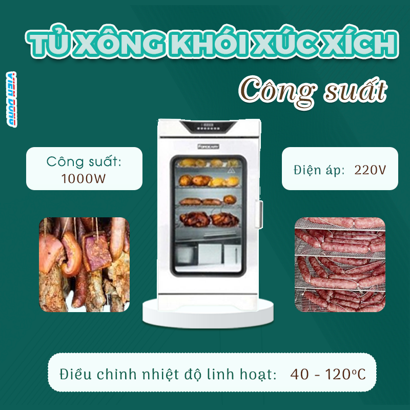Tủ xông khói xúc xích