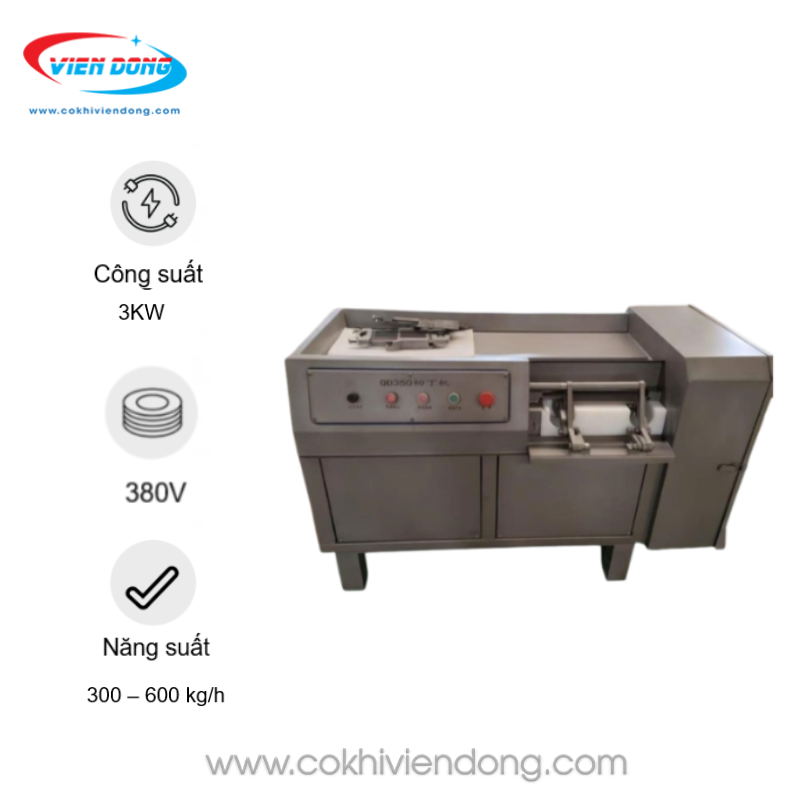Máy cắt thịt đông hạt lựu QD550