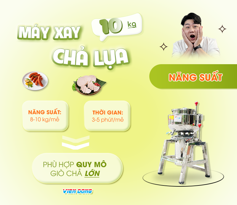 máy xay giò chả 10kg