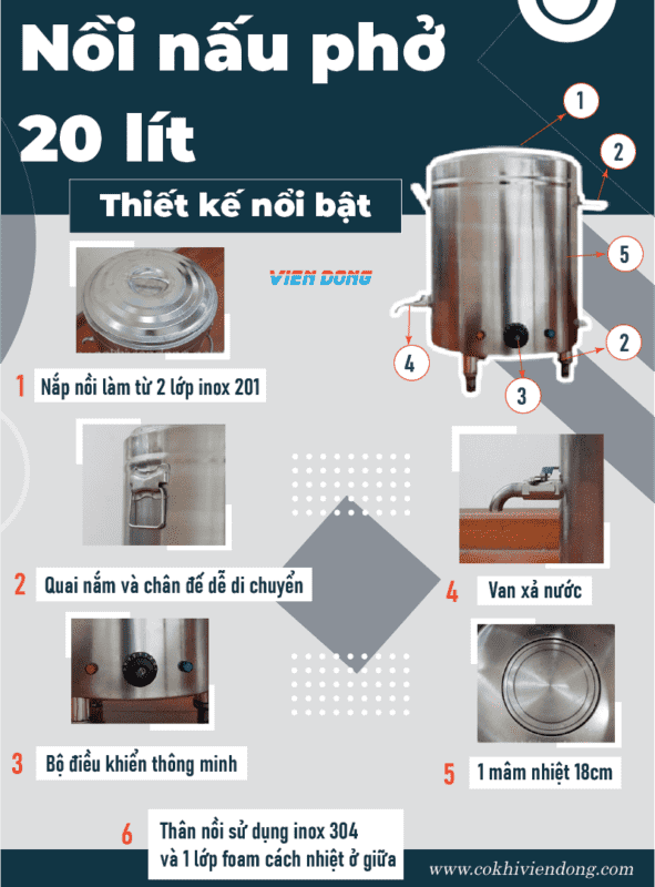 nồi nấu phở đĩa nhiệt