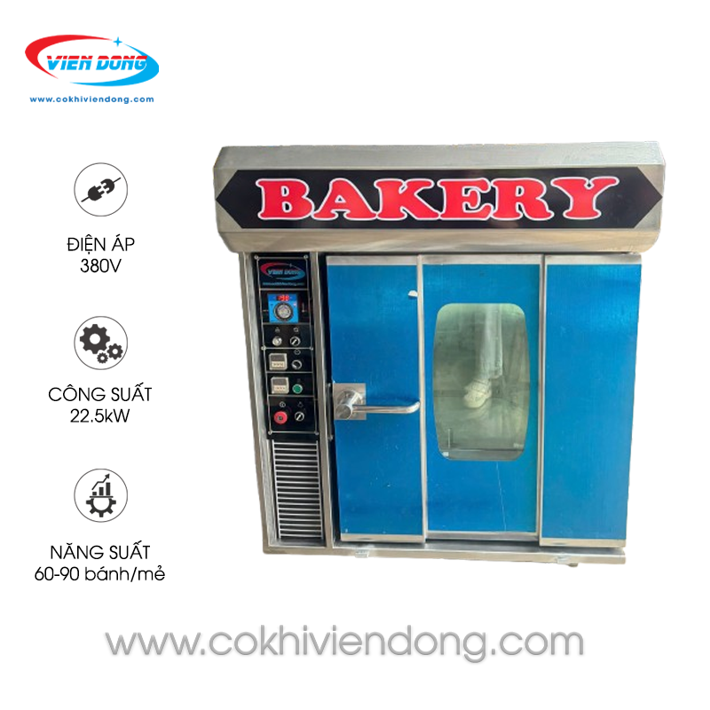 Lò nướng bánh mì xoay 6 khay