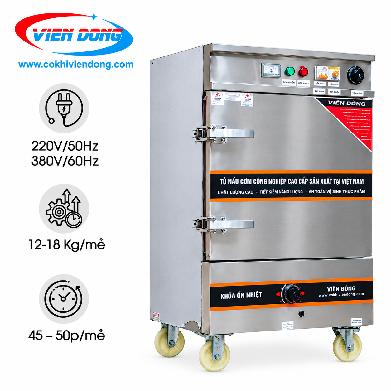 Tủ hấp cơm Viễn Đông