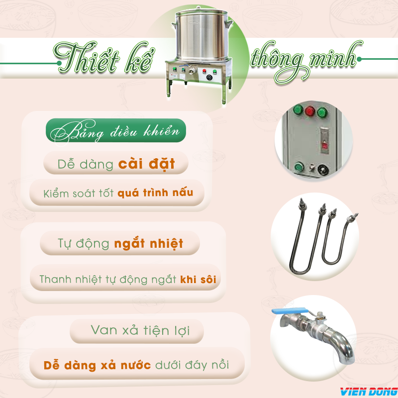 nồi nấu phở 120 lít