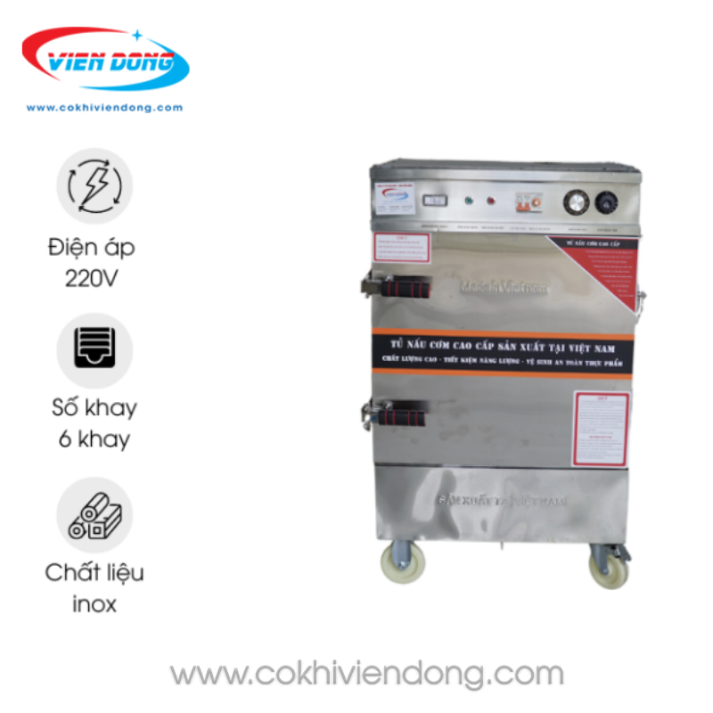 Tủ nấu cơm 6 khay