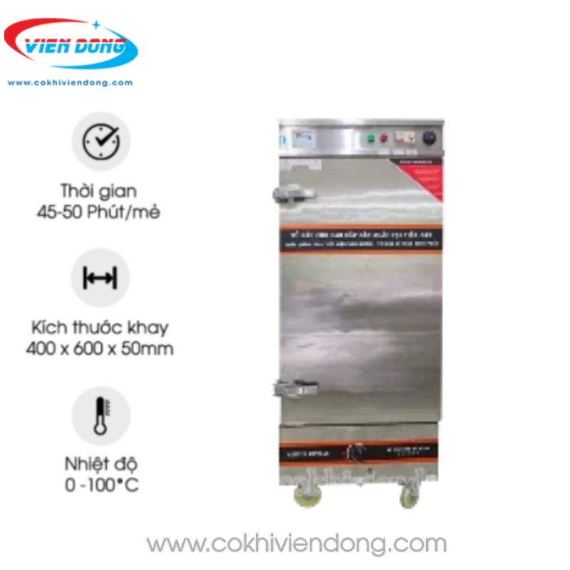 Tủ hấp cơm 12 khay điện gas