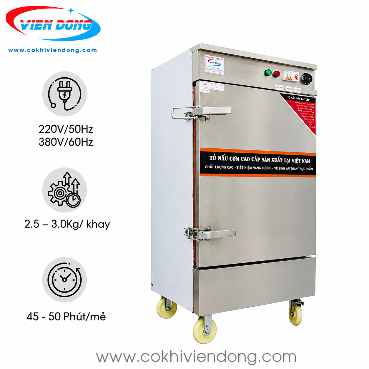 Tủ hấp cơm 8 khay điện