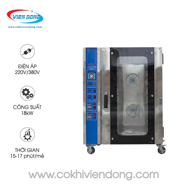 Lò nướng bánh mì đối lưu 8 khay Việt Nam